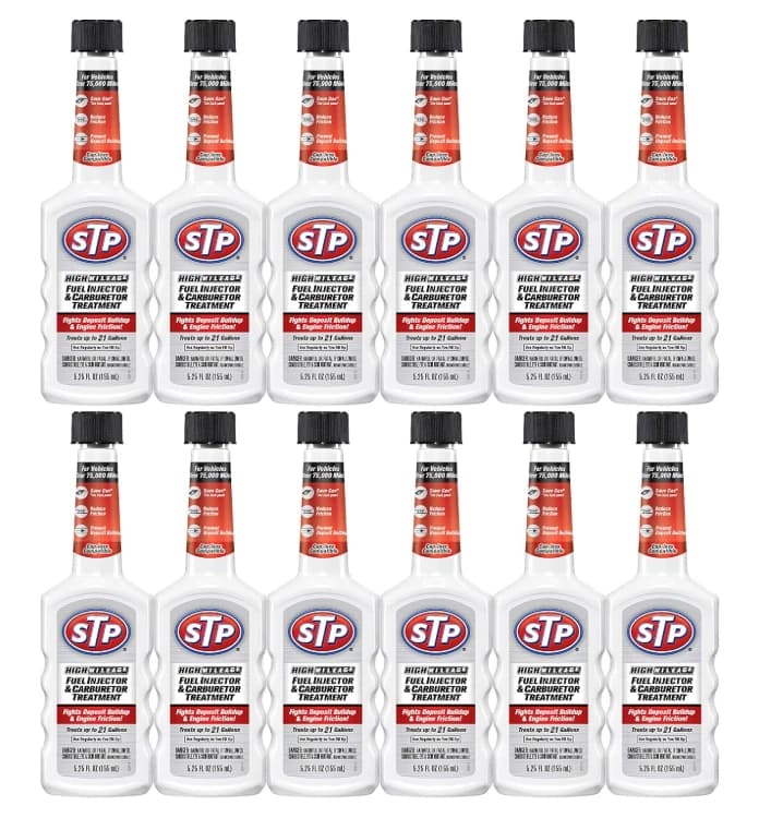 STP High Mileage Fuel Injector & Carburetor Treatment 12 Pack
