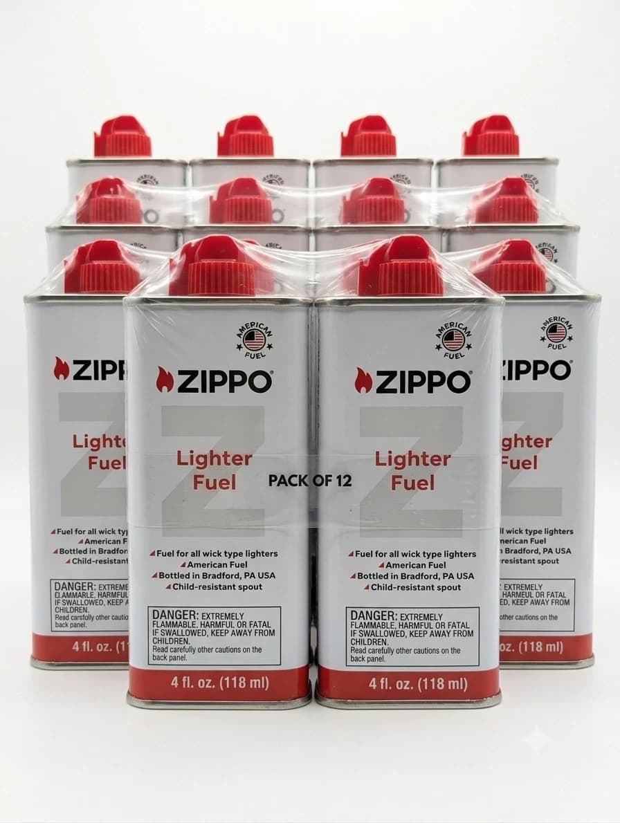Zippo Lighter Fuel Fluid 4 oz (118ml) - 12 pack